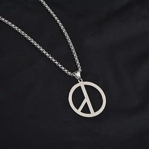 反战和平标志项链gd权志龙同款男士潮酷简约项链