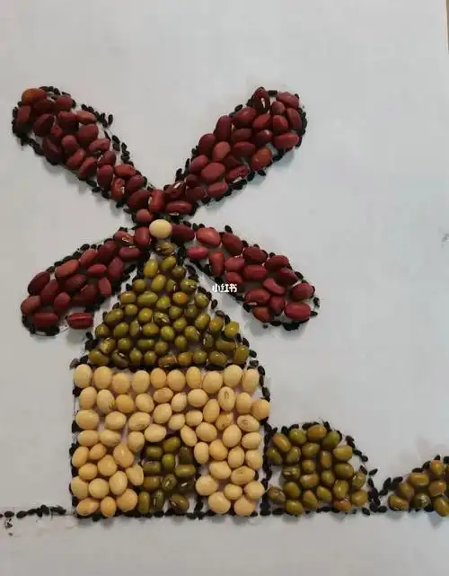 幼儿园种子粘贴画