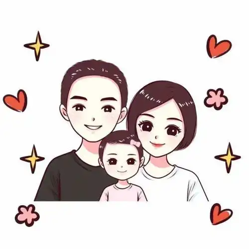 一家三口微信头像3个