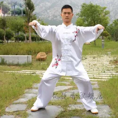 太极服太极拳服装武术服装练功服表演服训练服服装男女款白色xs