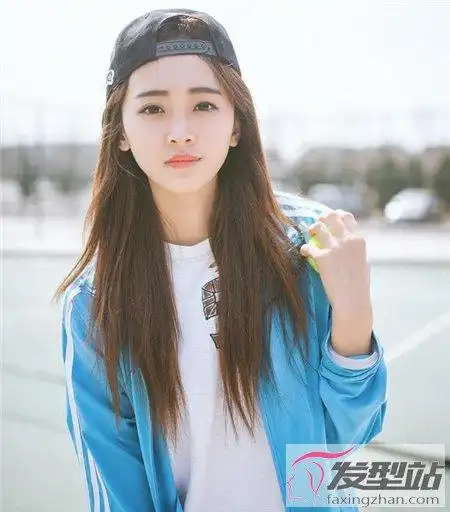 女生长直发碎发发型简单披发少女感满满