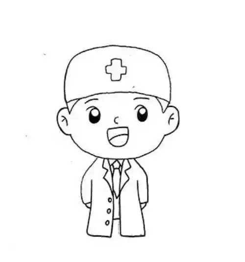 简单又漂亮医生简笔画画法教程 彩色医生简笔画怎么画