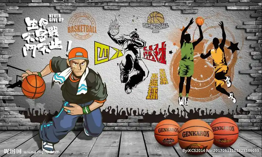 卡通篮球人物素材背景墙设计图__动漫人物_动漫动画_设计图库_昵图网
