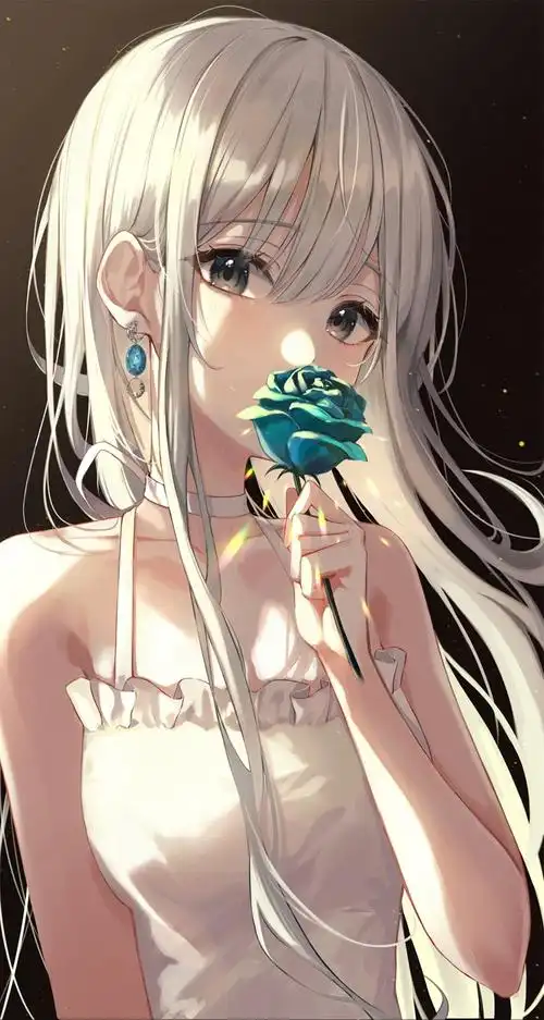 白发飘飘冷艳气质动漫美少女手机图片,卡通动漫-可爱美图