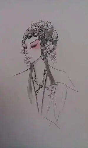 京剧戏曲人物简笔画全身