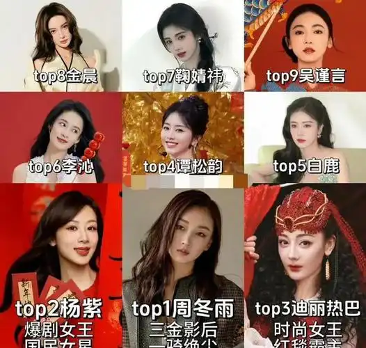 快来看看2024年最新版90后女演员实绩排行榜