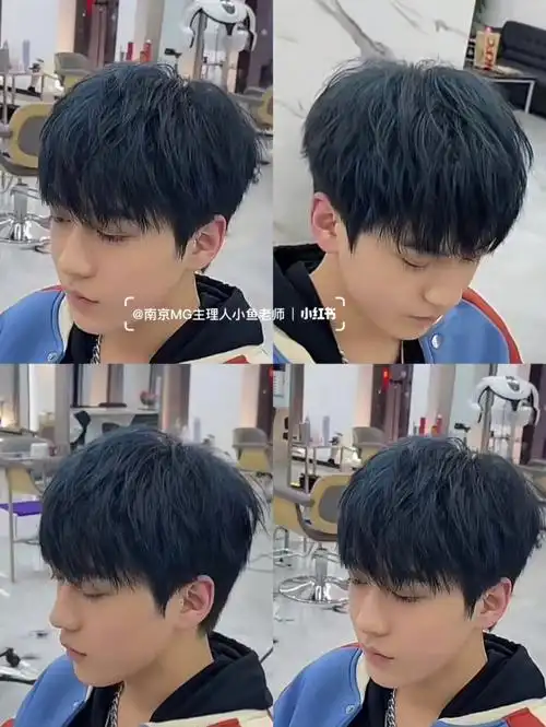 男生碎盖烫烫型不烫卷的发型阳光帅气