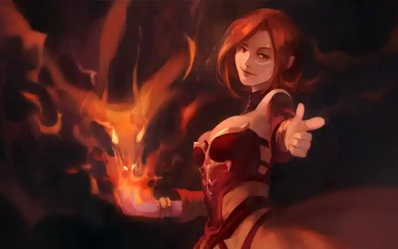 《dota2》火女莉娜美女图片电脑桌面壁纸
