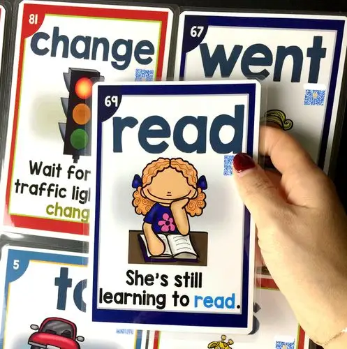 sight words单词卡小学高频词日常见词英文墙贴 英语单词卡片教具