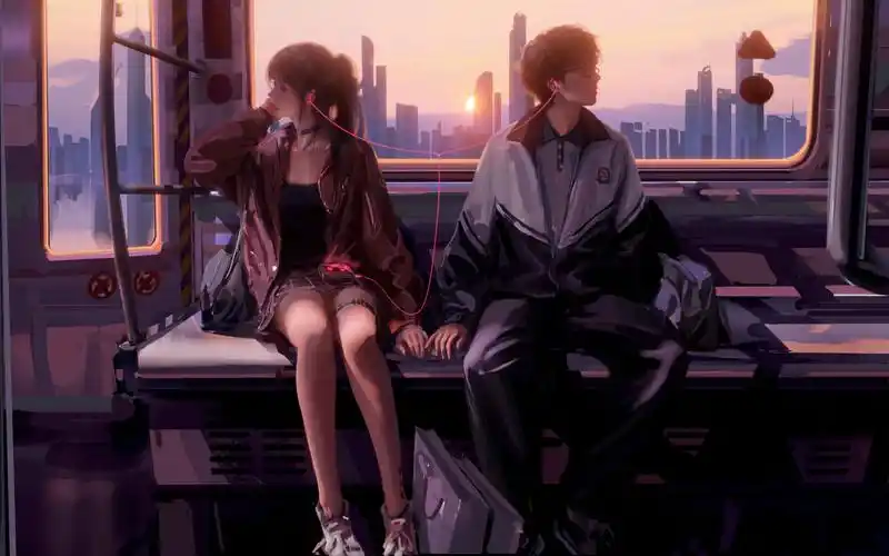 地铁の情侣 桌面壁纸 动态 4k 「评论区下载」