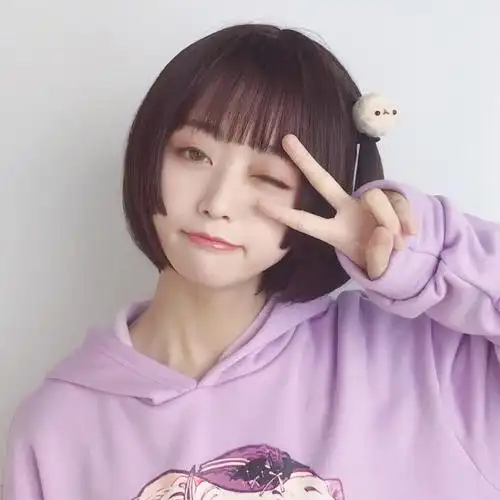 女士短假头发短直发 bobo头短发齐刘海梨花头化纤假发套学生发