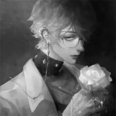 动漫帅哥头像黑白图片