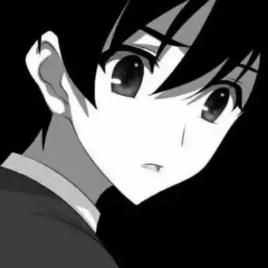 动漫黑白男生头像酷帅丧系黑暗男生头像