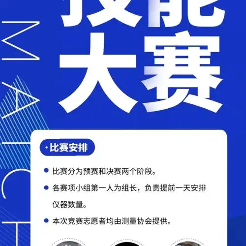 技能大赛海报-蓝色扁平卡通风业务技能大赛营销-图司机