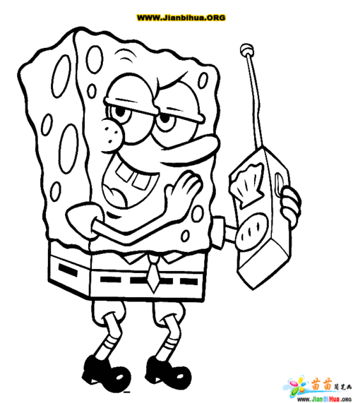 求海绵宝宝的素描