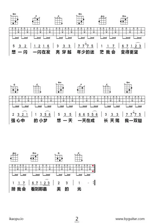 最美的光尤克里里谱