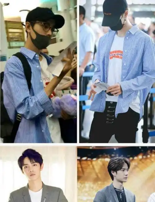 王一博和肖战的大型撞衫现场网友这是撞了整个衣柜了