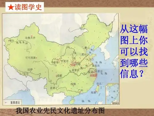 我国农业先民文化遗址分布图