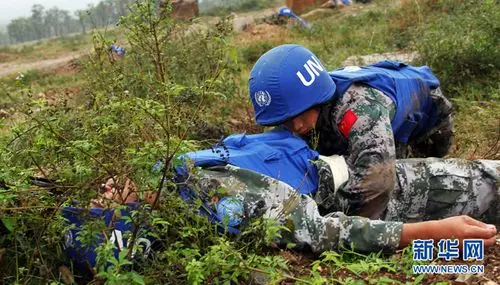 "蓝盔行动-2011"实兵演练现场