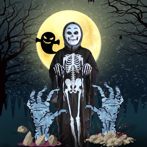 万圣节儿童化妆舞会演出僵尸服  搞怪亲子装恐怖鬼衣装扮