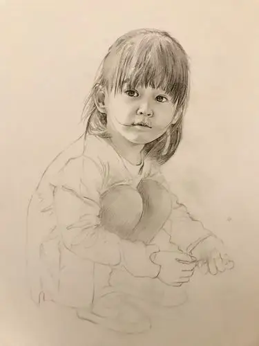 素描小女孩及作画步骤