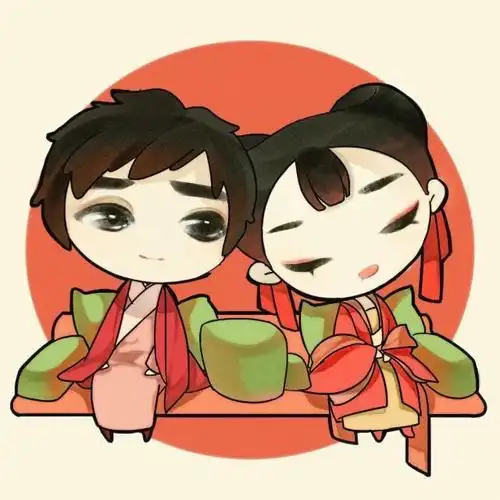 古装汉服卡通情侣头像