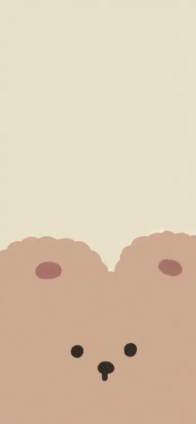 壁纸 可爱小熊壁纸 聊天背景 锁屏 手机壁纸 可爱少女心(来源水印