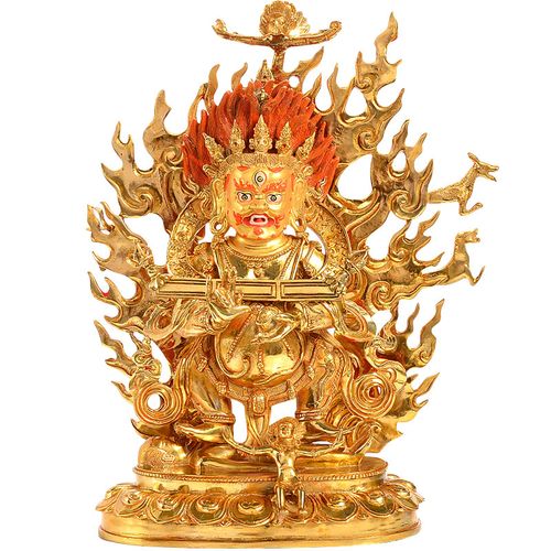欧斯特二臂玛哈嘎拉护法像仿尼泊尔藏传密宗家居摆件