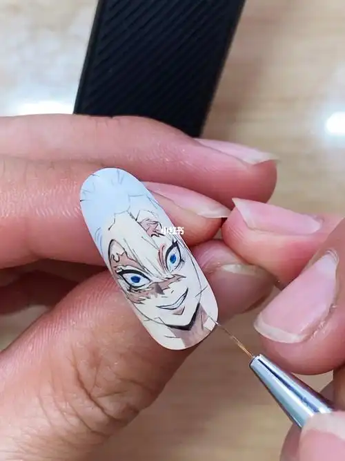 鬼灭之刃彩绘美甲美甲分享美甲彩绘