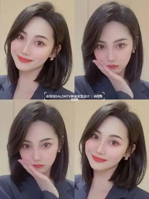 超级减龄的锁骨发圆脸放脸女生都适合75