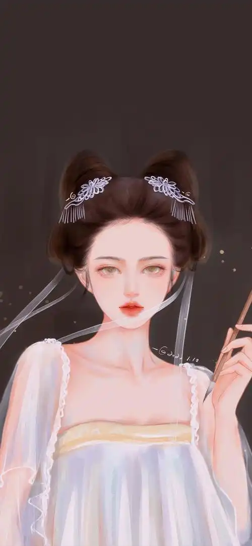 古风美女手绘插画,古风美女手绘插画图片(若有诗书藏于心)