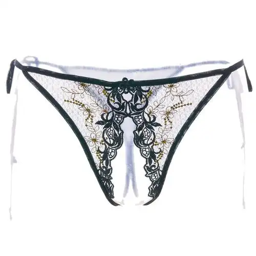 欧姿丽雅情趣女士开裆刺绣诱惑透视内裤女低腰t裤 2012t