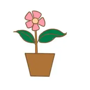 一盆花简笔画一盆花简笔画彩色