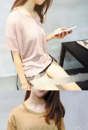 女生买件露肩t恤 爸爸心疼帮忙缝(组图)