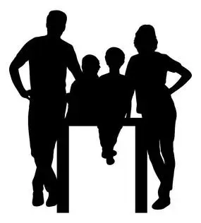 清新家庭一家四口二胎ppt模板