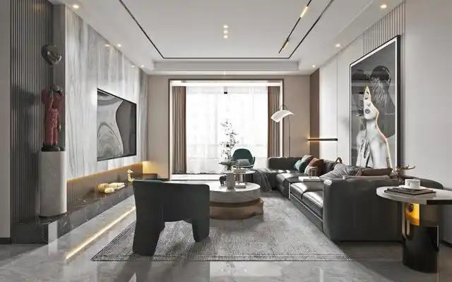 现代轻奢装修效果图年轻人偏爱的轻奢华风格