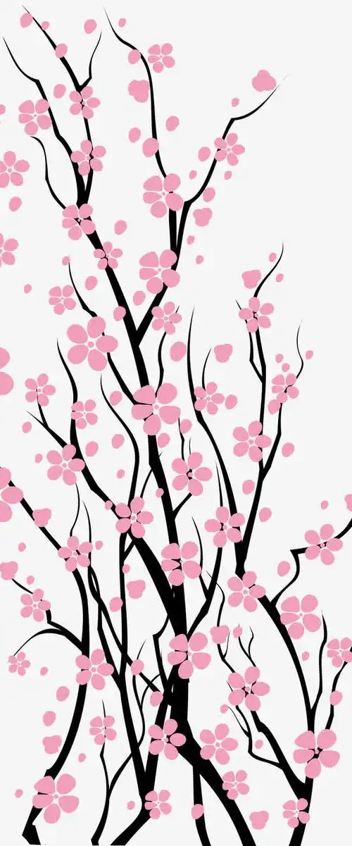 简约梅花图案矢量图