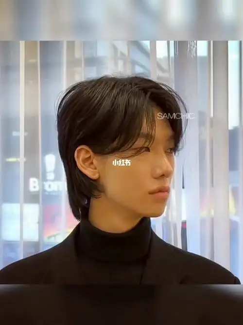 男生狼尾中分发型78超减龄短发气质超高