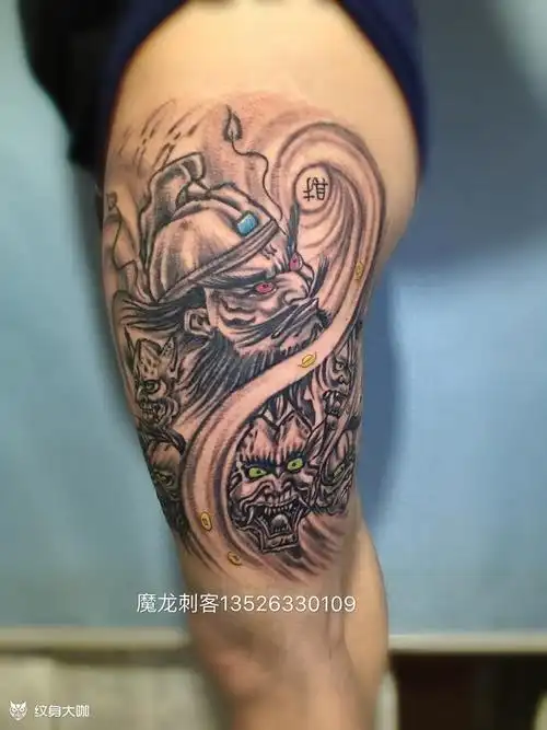 五鬼运财_纹身图案手稿图片_李金龙的纹身作品集