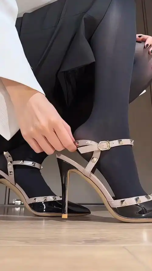 梦中情鞋 #高跟黑色丝袜穿搭 #御姐风细跟高跟鞋有多绝