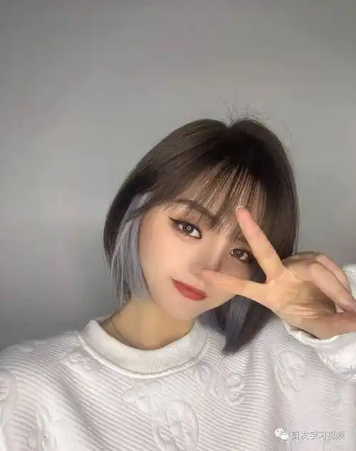 2023" 挂耳染短发" 超火_中国_发型_形象