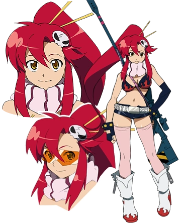 是天元突破(天元突破グレンラガン)的女主角之一优子(ヨーコ) 有些