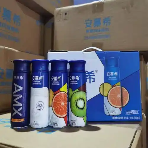伊利安慕希无蔗糖高端畅饮原味百香果凤梨橙猕猴桃酸奶230g*10瓶
