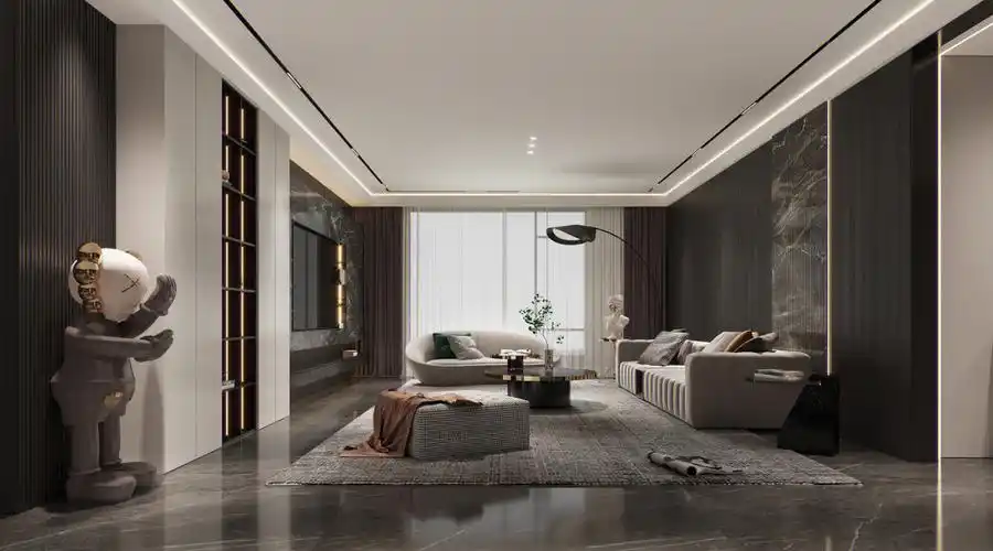 西安东郊紫溋台300平米意式轻奢大平层