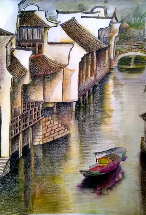 少儿画苑书画大赛江南水乡