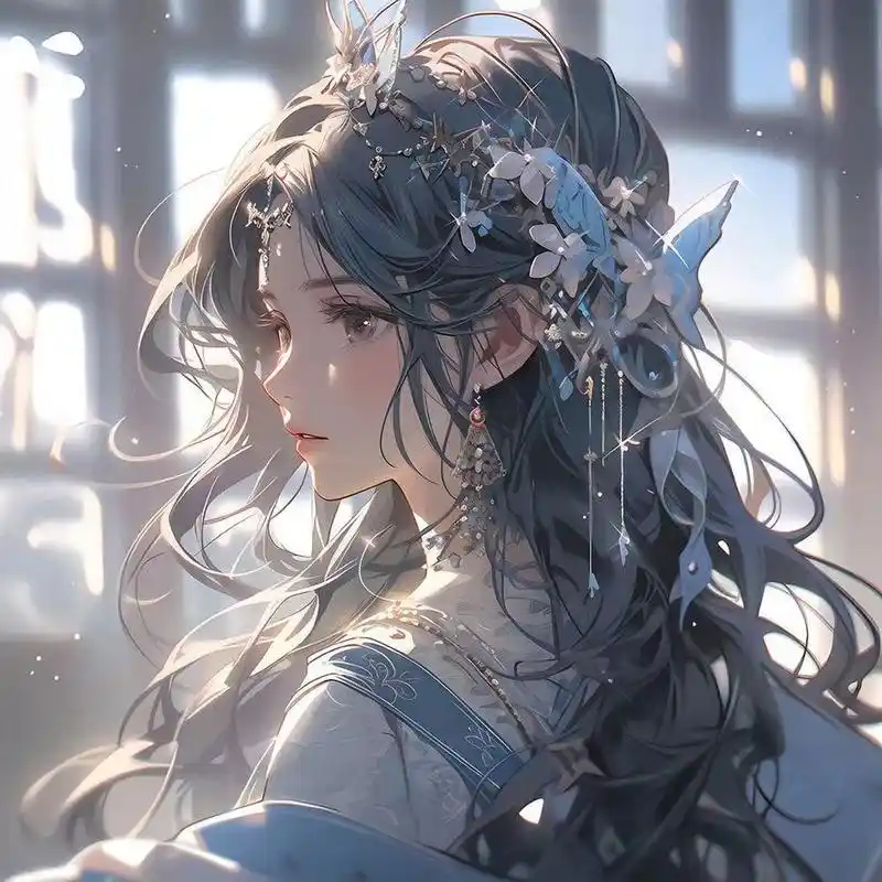 国风冷艳美女头像:归来却怪丹青手,入眼平生几曾有 #古风插画# #ai