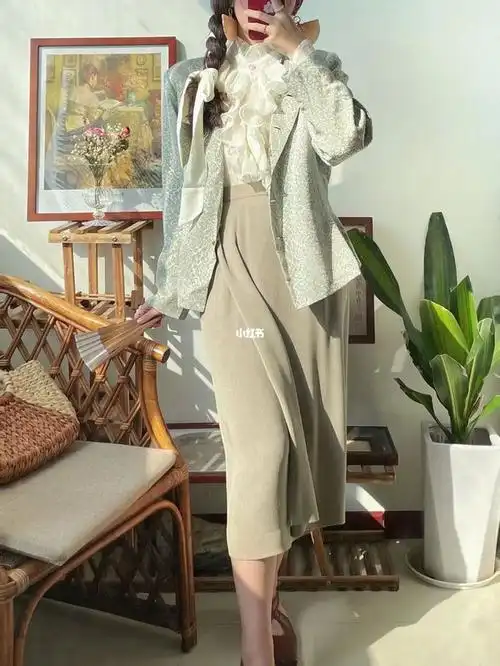 套很有民国时期千金大小姐气质的穿搭素雅高级又白秀珠穿搭白秀珠服饰