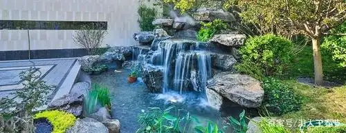 庭院凉亭假山景观的流水有什么寓意!有钱的老板都会看