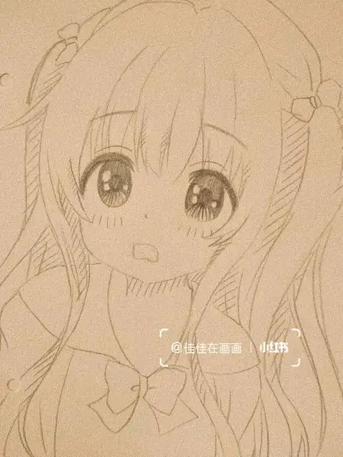 动漫人物线描练习内含步骤详细