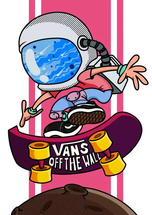 太空滑板|插画|新锐潮流插画|dj_kurt - 原创作品 - 站酷 (zcool)